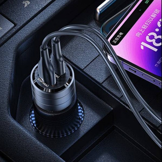 USAMS Car Charger US-CC176 C36 95W Aluminum Alloy Transparent A+C Mini Car Charger Purple MOQ:30