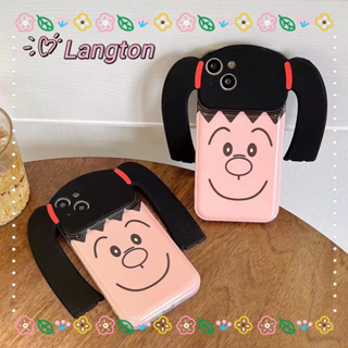 🌈Langton🌸ป้องกันการหล่น ขอบเต็ม iphone 11 14 pro max น่าสนใจ สาว ความคิดสร้างสรรค์ หวานสวย น่ารัก case for iPhone 12 13