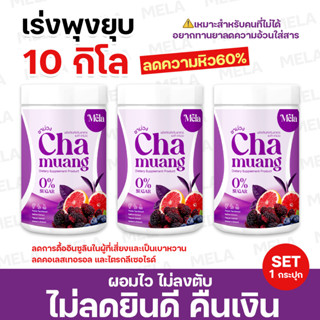 3 กระปุก Chamuang ชาม่วง ชงผอม ผงผอม (ส่งฟรี/มีปลายทาง) ชาม่วง Chamuang ดีท็อก รีดไขมันส่วนเกิน