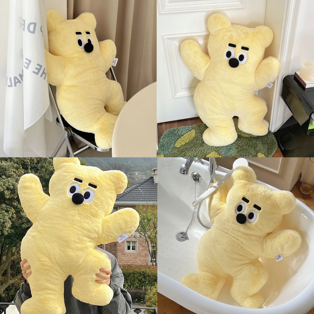 ส่งด่วน🍑 ตุ๊กตา ตุ๊กตาหมี หมีเหลือง Teddy Bear น้องน่ารัก น่ากอดน่าฟัดมาก ตุ๊กตาน่ารัก พร็อบแต่งห้อง ของขวัญ