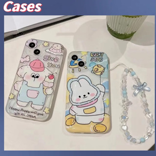 คูปองเคลม🎀เคสไอโ case for iphone 11 12 สุนัขกระต่ายใสน่ารัก เคส 14 13 12 11 pro max เคสโทรศัพท์ส่วนบุคคลที่มีสไตล์