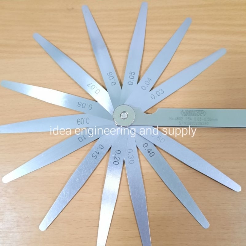 ฟิลเลอร์เกจ 4นิ้ว 13ใบ ขนาด 0.03-0.05mm Feeler Gage 4" (100mm) INSIZE 4602-13A อินไซส์ ฟิลเลอเกจ