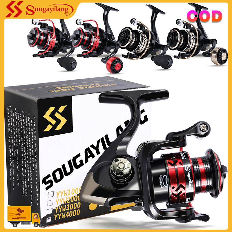Sougayilang โลหะอีวาจับรีลตกปลา 1000-4000 ปั่น 5.2:1 อัตราส่วนเกียร์สำหรับน้ำจืด