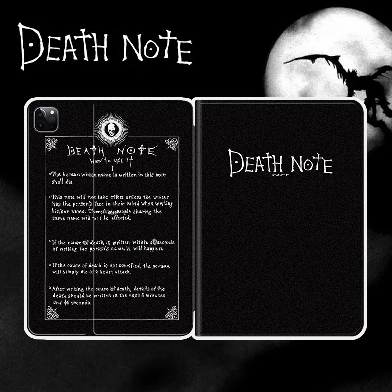 🚀จัดส่งทันที🚀เคสipad gen12 air8/7 13 air5 gen11 Death Note บันทึกมรณะ ช่องใส่ปากกา เคสไอแพด mini7