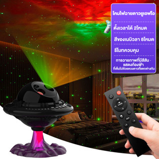 โปรเจ็กเตอร์  ไฟLEDแต่งบ้าน sky projector  ไฟดวงดาว ไฟตกอแต่งบ้าน พร้อมรีโมท รับประกัน UFO โคมไฟโปรเจคเตอร์ โคมไฟดาว โคม