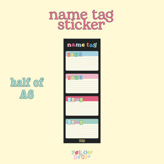 name tag sticker (half of A6)