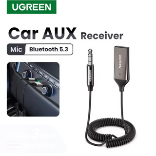 UGREEN Bluetooth Car Receiver Aux with Mic (70601), Bluetooth 5.3 Adapter Car kits