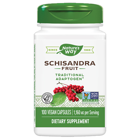 สารสกัดชิแซนดร้า Schisandra Fruit 1160 mg 100 Vegan Capsules - Nature's Way