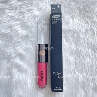 สี110 Spicy Rose/KIKO Unlimited Double Touch 6 ml.ลิควิดลิปสติก 2 หัวแปรง