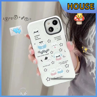 💲คูปองเคลม💲เคสไอโ case for iphone 11 12 น้องหมาที่ชอบฟังเพลง เคส 14 13 12 11 pro max ทนทานและป้องกันการตกกระแทก