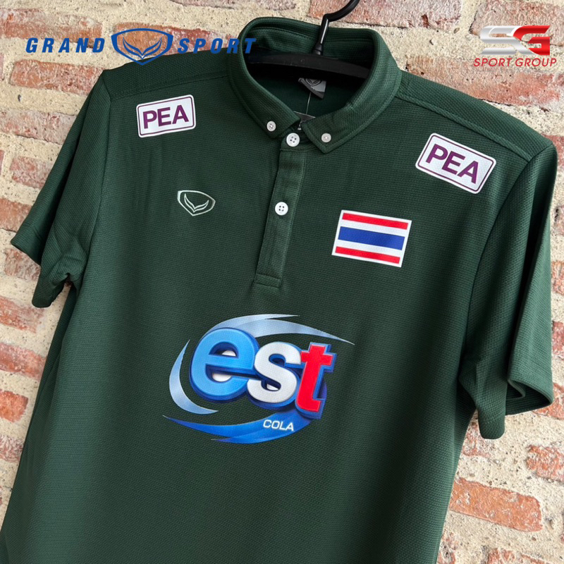 Grand Sport เสื้อโปโลแขนสั้น เสื้อโปโลทีมชาติ เสื้อโปโลวอลเลย์บอลทีมชาติ 12-261 ราคา ถูกที่สุด ดีลบีเคเค แกลเลอรีภาพที่ 8