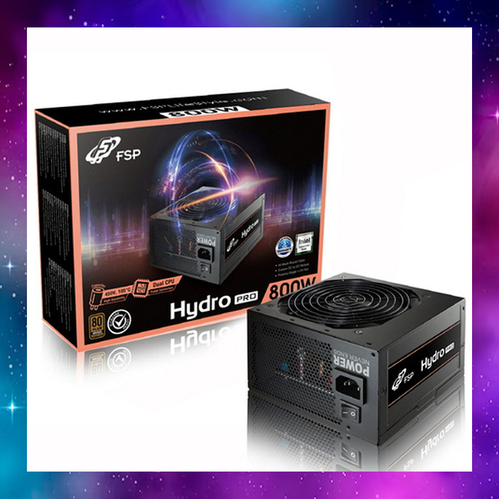 PSU (อุปกรณ์จ่ายไฟ) FSP HYDRO PRO 800W (80+BRONZE) ใช้งานปกติ ประกัน2/2028