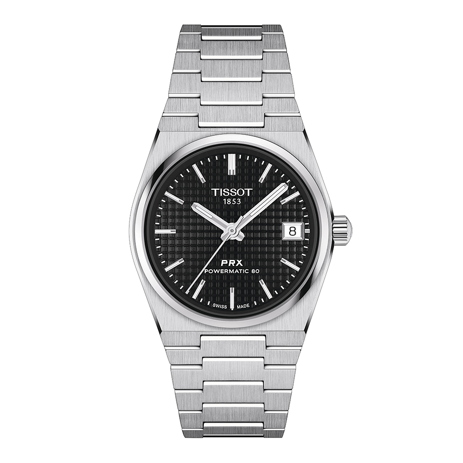 Tissot PRX 35mm Powermatic 80 ทิสโซต์ พีอาร์เอ็กซ์ สีดำ T1372071105100 นาฬิกาผู้หญิงผู้ชาย