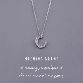 MeeningBrand❀MOON DIAMONDสร้อยคอเงิน  [02-0015]