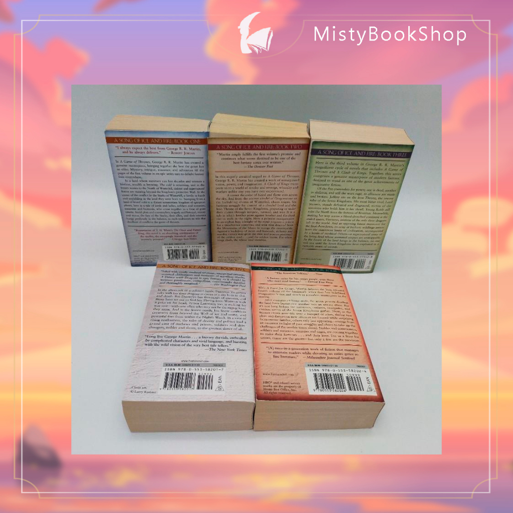 [ พร้อมส่ง-แยกเล่ม ] A Game of Thrones เล่ม 1-5 (George RR Martin Song of Ice and Fire Series) นิยายภาษาอังกฤษ