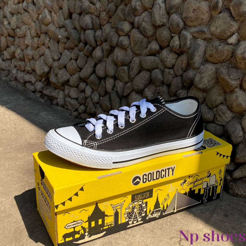 [ลูกค้าใหม่ราคา 1 บาท]🍎รองเท้าผ้าใบ ยี้ห้อ Gold City 🍎รุ่น 1207ทรงconverse  สินค้าราคาโรงงาน #รองเท้าผ้าใบชาย Size37-45