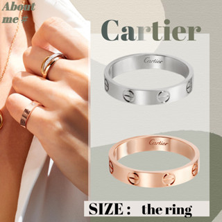 แหวนแต่งงาน Cartier LOVE ทองคำขาว 18K สำหรับผู้หญิง แหวนผู้ชาย couple rings