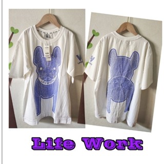 เสื้อยืดเกาหลี Life Work ผ้านิ่มๆ งานจริงสวยตรงปก