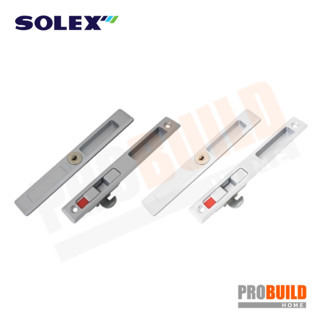 SOLEX กุญแจบานเลื่อนอลูมิเนียม รุ่น 2KLL สีขาว, สีเงิน 25-27mm.