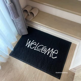 [💥ส่งฟรี 676.-] พรม WELCOME " stussy " พรมดักฝุ่น เนื้อ PVC ขนาดใหญ่ : 60x80cm