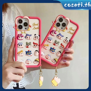 คูปองเคลม🎀เคสไอโ case for iphone 11 12 เครยอนชินจัง  การ์ตูนซิลิโคนครอบเคส เคส 14 13 12 11 pro max เคสมือถือกันกระแทก