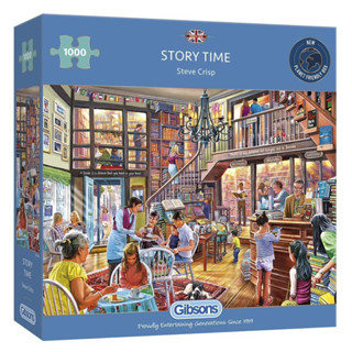 พร้อมส่ง-จิ๊กซอว์ Story time ห้องสมุด📚แบรนด์ Gibsons jigsaw puzzle 1000 ชิ้น