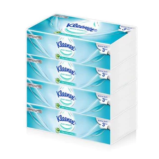 หนา3ชั้น กระดาษเช็ดหน้า KLEENEX SIKY SMOOTH 70 แผ่น แพ็ค4