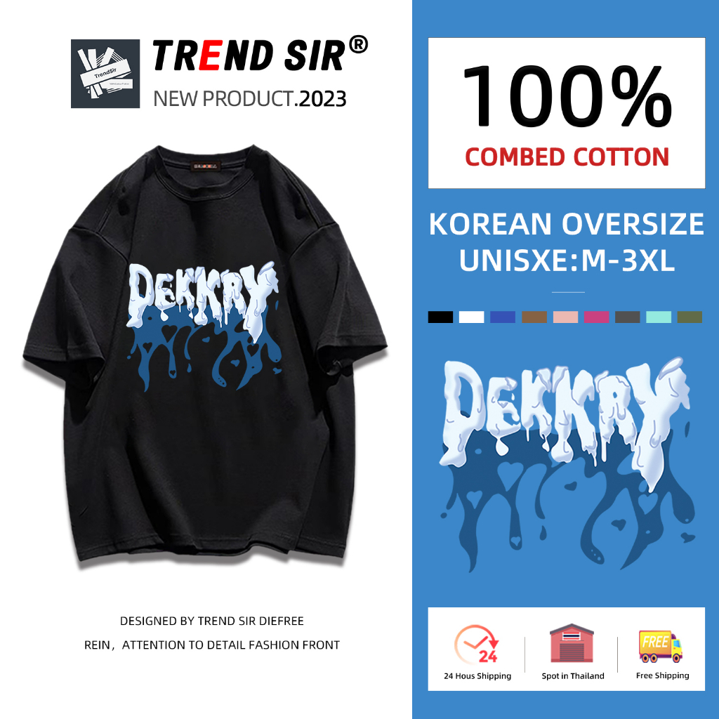 TrendSir พร้อมส่ง เสื้อยืดแขนสั้น คอกลม ผ้าฝ้าย 100% ใส่สบาย คุณภาพดี 9 สี M-3Xl