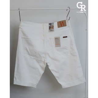 [CLEARANCE] ขาสั้น แบรนด์ Nudie Jeans แท้ 100% Clean white (มือ1)