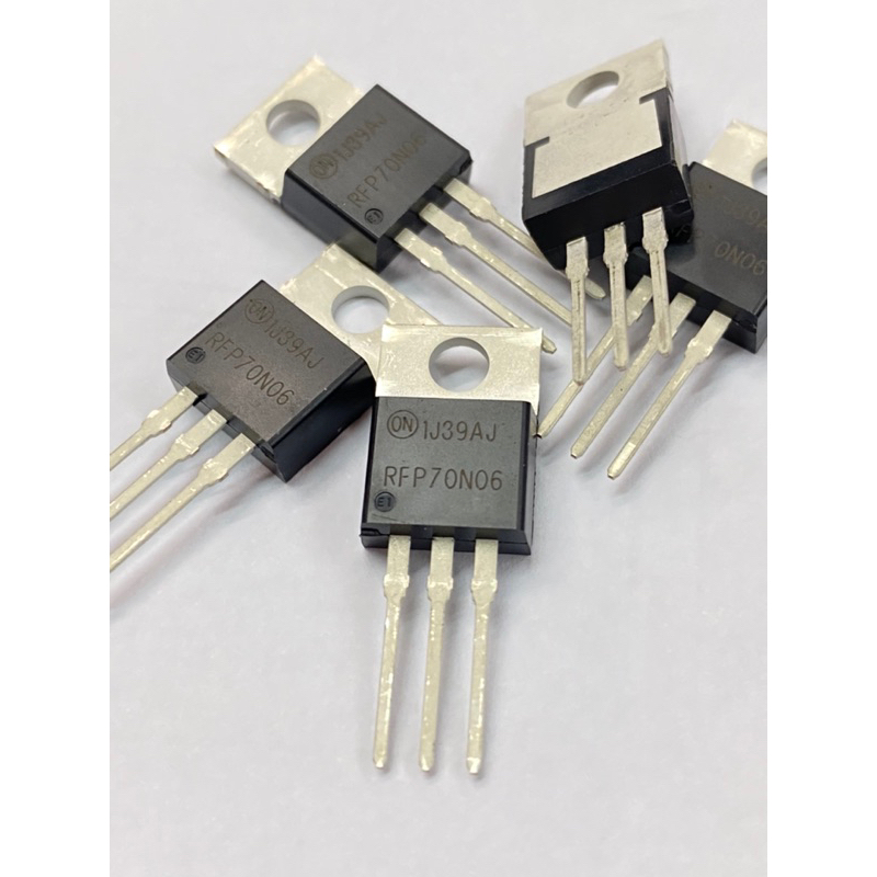 (แพ็ค1ชิ้น) RFP70N06 TO-220 70N06 70A 60V 0.014ohm เพาเวอร์มอสเฟท 70N06 ของแท้ใหม่100% Power Mosfet 
