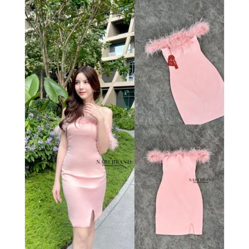 เดรสชมพู งานป้าย Nabi brand