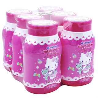 🌈BEST🌈  เซ็นท์แอนดรูว์ แป้งเด็ก คิตตี้ ขนาด 50 กรัม แพ็ค 6 กระป๋อง St. Andrews Baby Powder Hello Kitty 50 g x 6 🛺💨