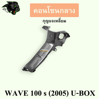 คอนโซนกลาง (กุญแจเหลี่ยม) WAVE 100 s (2005) U-BOX เคฟล่าลายสาน 5D พร้อมเคลือบเงา ฟรี!!! สติ๊กเกอร์ AKANA 1 ชิ้น