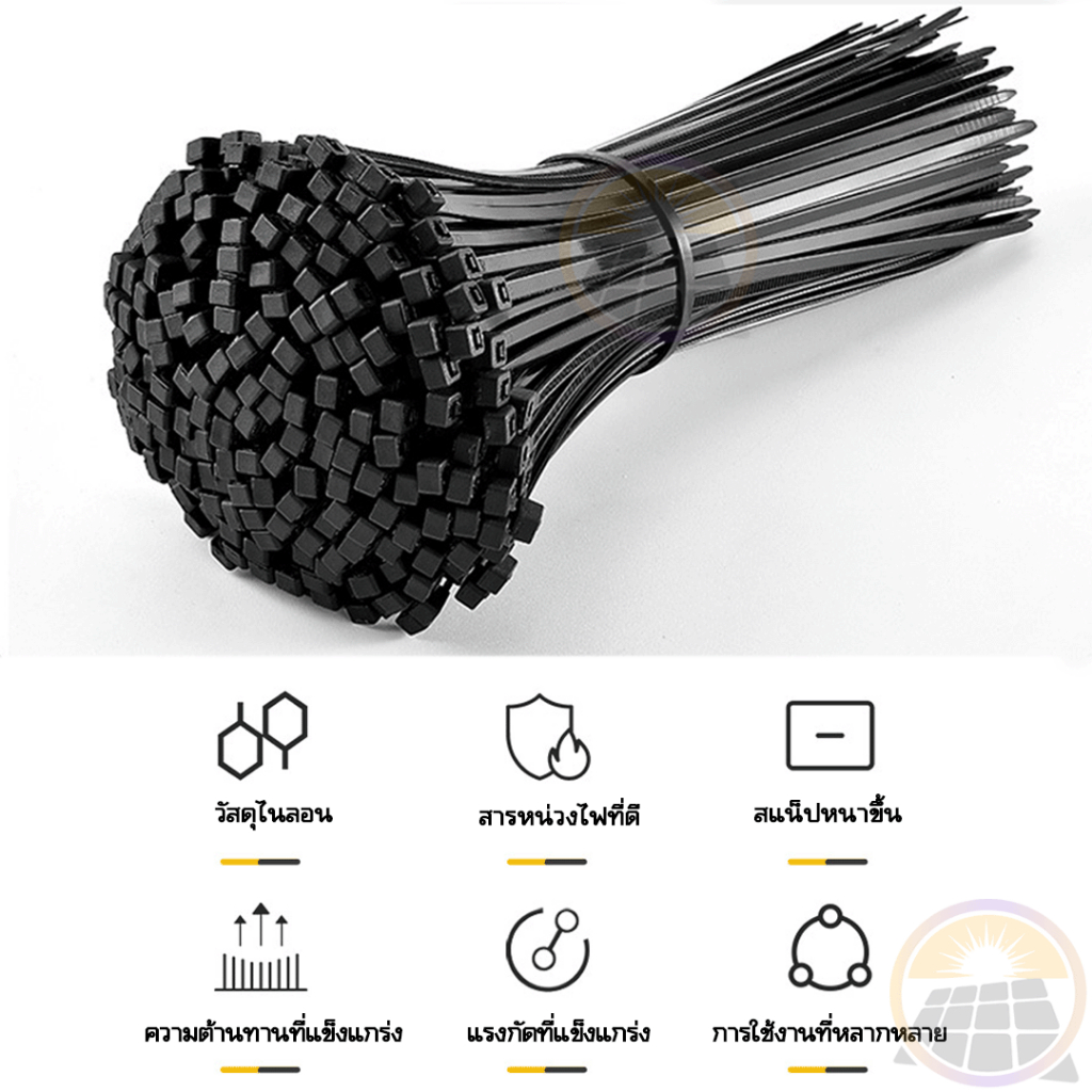 เคเบิ้ลไทร์ 800PCS สายรัดพลาสติกไนล่อน 200pcs/400pcs/800pcs สายรัดไนล่อน 4นิ้ว 6นิ้ว 8นิ้ว 10นิ้ว - รูปที่ 6