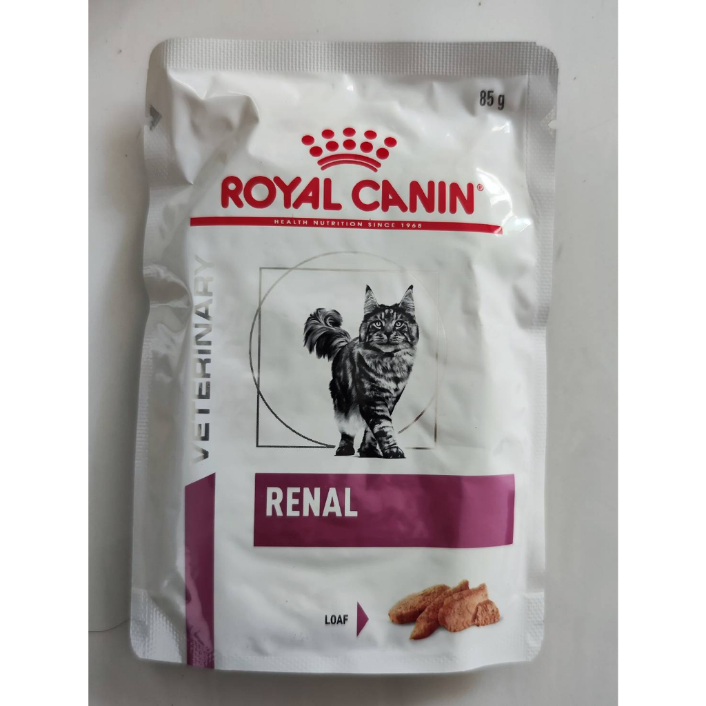 Royal canin Renal cat(เนื้อ Loaf)อาหารซอง 85กรัม อาหารแมวโรคไต 1 ซอง