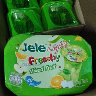 jele light กลิ่นผลไม้รวม (125กรัม x6ถ้วย)