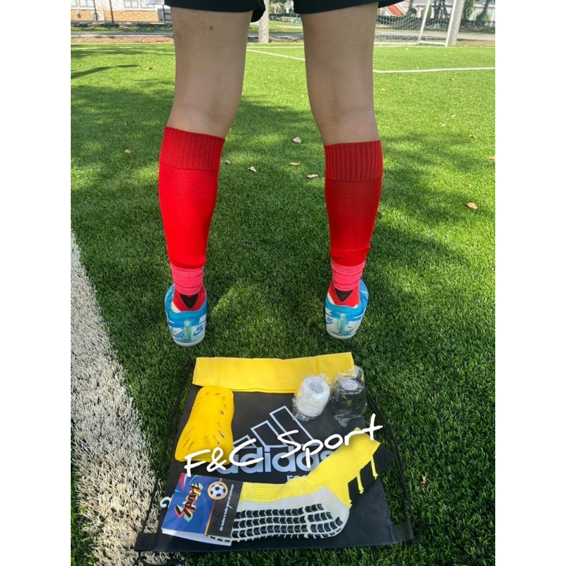 ถุงเท้ากันลื่น ถุงเท้าตัดข้อ  ฟุตบอล อุปกรณ์ฟุตบอล️ เซ็ตถุงผ้าสกรีนลายใส่รองเท้าสตั๊ด ถุงเท้ากันลื่น สนับแข้ง - รูปที่ 7