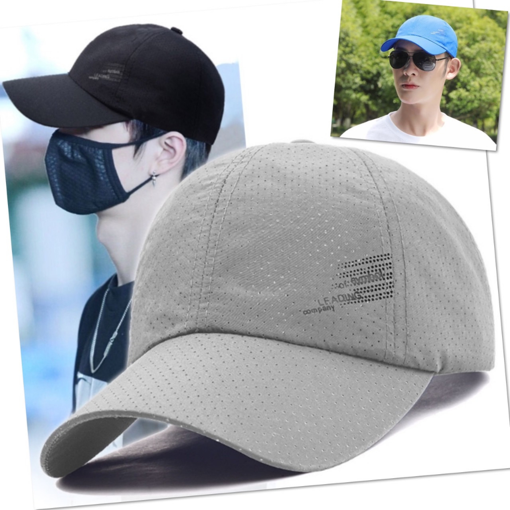 หมวกวิ่ง หมวกออกกำลังกาย แก๊ป ระบายอากาศ ผ้าร่ม เบาสบาย แฟชั่น เกรดพรีเมี่ยม