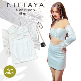 ราคาถูกที่สุด!! NITTAYA เซตเสื้อสายโซ่คล้องคอ+กระโปรง