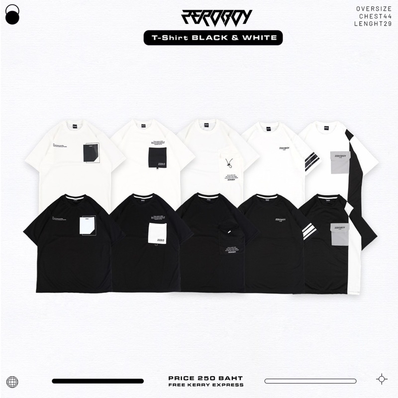 ZEROBOY T-Shirt Black & white