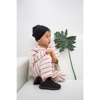 QueenCows Kids ชุดเซ็ตแขนยาว Celin Stripe Set (Cream)