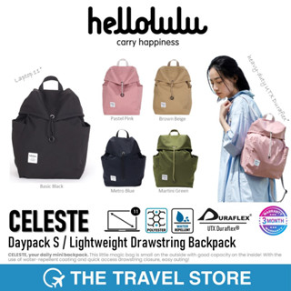 HELLOLULU Celeste Daypack S / Lightweight Drawstring Backpack #H50275 กระเป๋าผู้หญิง เป้สะพายหลัง รองรับ laptop 11"