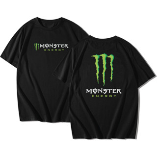 เสื้อยืดคอกลม Cotton 100% สกรีนลาย MONSTER Energy(แขนสั้น)