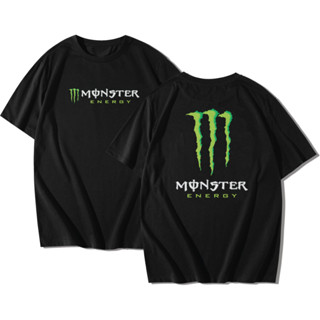 เสื้อยืดคอกลม Cotton 100% สกรีนลาย MONSTER Energy(แขนสั้น)