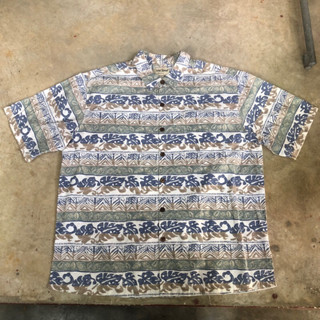 เสื้อฮาวาย Vtg.Hawaii Shirt COOKE STREET MADE IN CAMBODIA Sz.2XL 100% COTTON