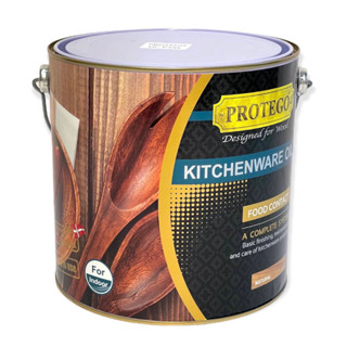 น้ำมันเคลือบไม้ สัมผัสอาหารได้ เกรดสวีเดน Protego Kitchenware oil ทาเครื่องครัวไม้ ท๊อปไม้ งานไม้ในครัว