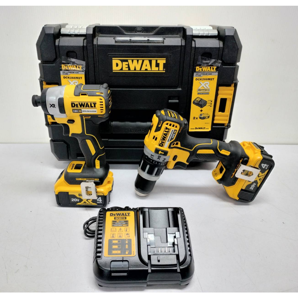 DeWALT DCK266M2T สว่านไร้สาย DeWALT Combo Set ( DCD796 + DCF887 ) ชุด สว่านไร้สาย พร้อมแบต 4.0 ah จำ