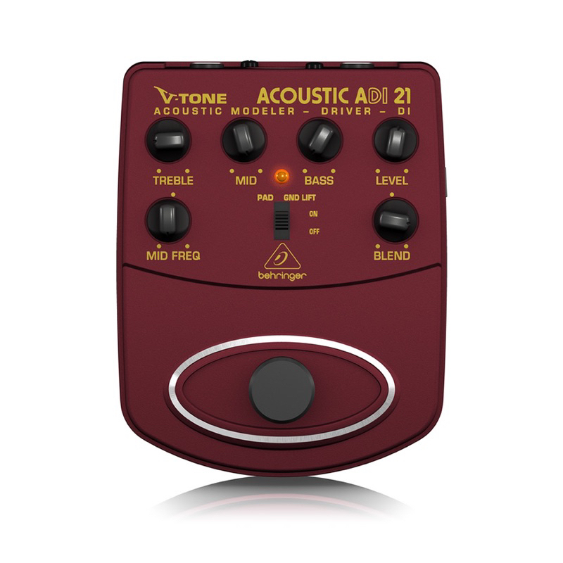 เอฟเฟ็คกีตาร์ BEHRINGER ADI21 V-TONE ACOUSTIC Amp Modeler/Direct Recording Preamp/DI Box, 3-Band EQ