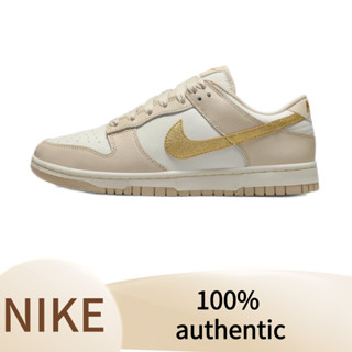 Nike Dunk Low Gold Swoosh shoes