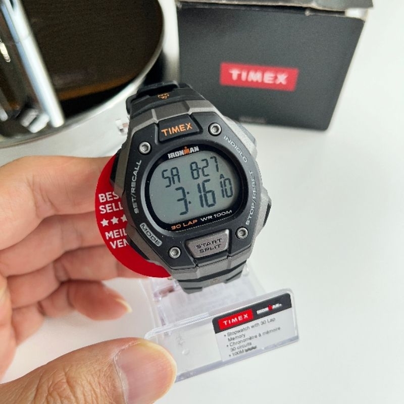 🆕️Timex Fullsize Ironman Classic 30 Black Resin Digital Watch T5K821